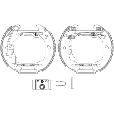 Immagine di TEXTAR Shoe Kit Pro 84054401 freno, Freno a tamburo con cilindretto regolatore/attuatore FIAT: Punto II Hatchback