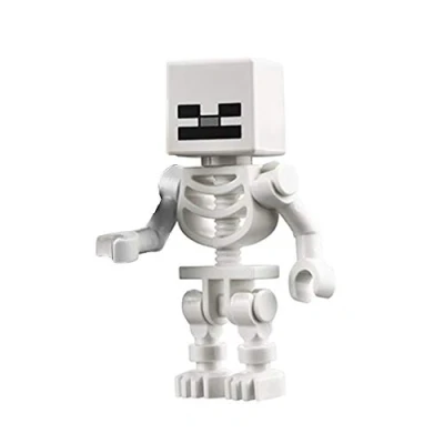 Immagine di Scheletro con il Cranio del Cubo LEGO Minifigure Minecraft