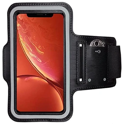 Immagine di CoverKingz Porta cellulare da corsa per Apple iPhone XR telefono con tasca portach Portacellulare correre Fascia braccio smartphone Nera