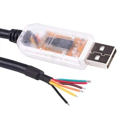 Immagine di cavo convertitore UART seriale da USB a RS485 livello RS485, chipset FT232RL, spogliato con estremità 6 vie WE 1800 BT
