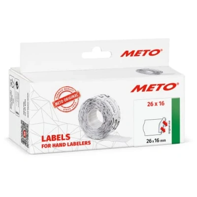 Immagine di METO Etichetta per prezzo 9506167 A tenuta permanente Larghezza etichette: 26 mm Altezza 16 Bianco 1 pz.