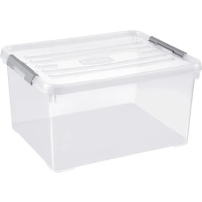 Immagine di Curver 243813 Scatola di immagazzinaggio HANDY impilabile (L x L A) 490 390 250 mm Trasparente, Argento 1 pz.