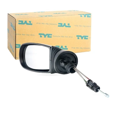 Immagine di Specchio retrovisore esterno Tyc 309 0024 Sx nero Regolazione:comando cavo flessibile, convesso FIAT: Punto II Hatchback