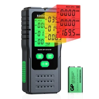 Immagine di Misuratore EMF, Ricaricabile Rilevatore di Radiazioni EMF Digitale Elettromagnetico Campo Rivelatore Elettromagnetiche con Display LCD per L&#039;home Office