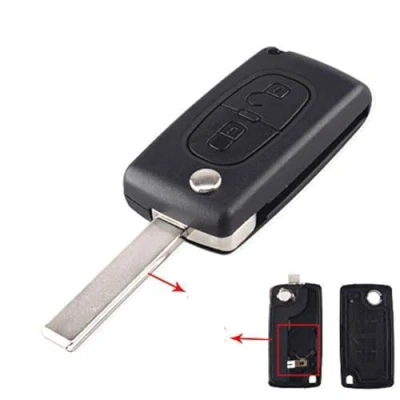 Immagine di Caso chiave a distanza Per Peugeot 207 307 308 407 607 807 Citroen C2 C3 C4 C5 C6 Flip Pieghevole Auto Key shell 2Buttons 3Buttons (2Button, HU83 BLADE CE0536)