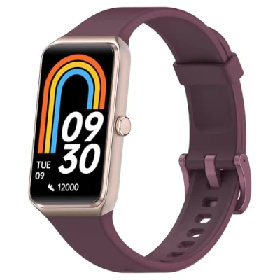 Immagine di Orologio Smartwatch Donna Uomo, 1,47’’ Display Fitness Tracker, Pressione Sanguigna, Contapassi Polso Monitoraggio Della Frequenza Cardiaca, Smart Band Compatibile con Android e iOS (viola)