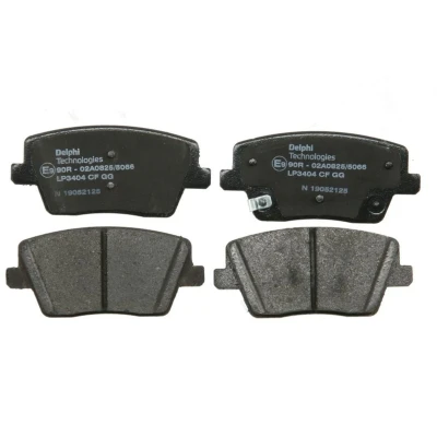Immagine di DELPHI LP3404 Kit pastiglie freno con segnalatore acustico usura lamierino anticigolío senza accessori HYUNDAI: Kona SUV, i30 III Hatchback