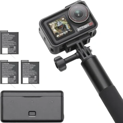 Immagine di DJI Osmo action 5 Pro Combo Standard, Fotocamera impermeabile con sensore 1/1.3&quot;, video 4K/120fps, Tracciamento del soggetto, stabilizzazione, 2 touchscreen OLED, cam 4K ideale per sport, vlog