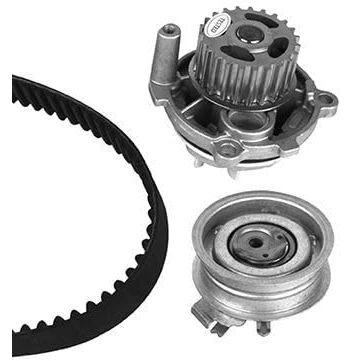 Immagine di metelligroup 30 0904 1 Kit distribuzione con pompa acqua, composto da galoppino, Cinghia di e tenditore, Pezzo Ricambio per Auto, automobile