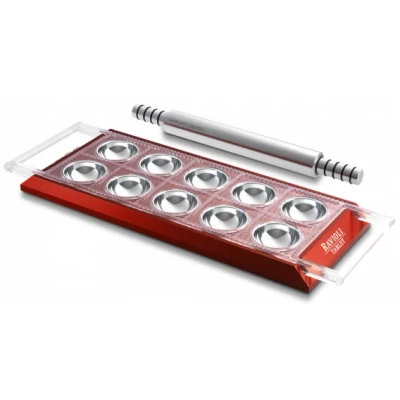 Immagine di Marcato Ravioli Maker with Dough Roller Red 10 Compartments