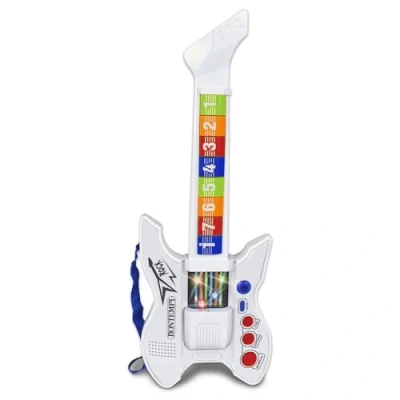 Immagine di Bontempi InfraGroove Chitarra Rock ad Infrarossi per Suoni Fantastici e Ritmi Innovativi, Bianca