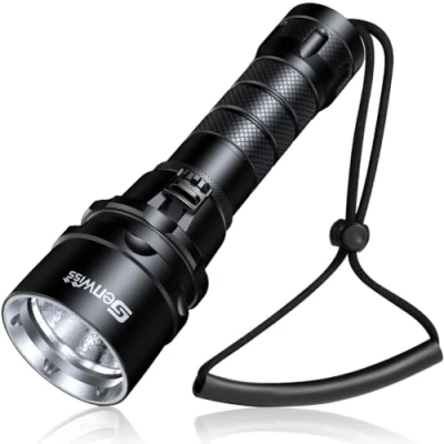 Immagine di Genwiss Torcia Subacquea, 2000 Lumen Subacquea Ricaricabile, Impermeabile Fino A 80 Metri Sott&#039;acqua, Faretto Led Bianco Subacqueo per Immersioni Notturne E Speleologia