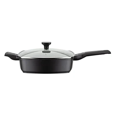 Immagine di GSW Padella Easy Click Quadura con coperchio in vetro, 24 x cm, colore: nero