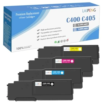 Immagine di 4 Colori Cartucce di Toner Compatibile Extra Alto Rendimento 10500 Pagine per Nero &amp; 8000 C M Y XEROX VersaLink C400 C400n C400dn C405 C405n C405dn MFP