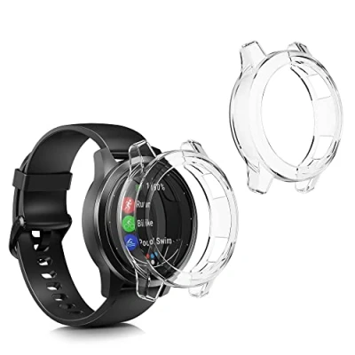Immagine di kwmobile Set 2x Custodia Smartwatch Compatibile con Garmin Vivoactive 4S Cover Case trasparente Protezione Orologio Fitness