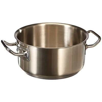 Immagine di Pentole Agnelli Linea Acciaio Casseruola Bassa con 2 Maniglie, Argento, 20 cm