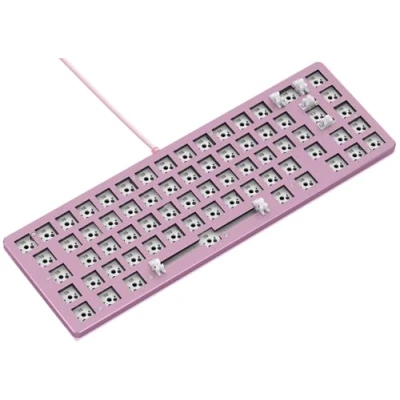 Immagine di Glorious gaming GMMK 2 Compact 65% Barebones (solo struttura) Struttura per tastiera da meccanica, TKL compatta (65%), alluminio, personalizzabile, RGB, layout internazionale / ISO Rosa