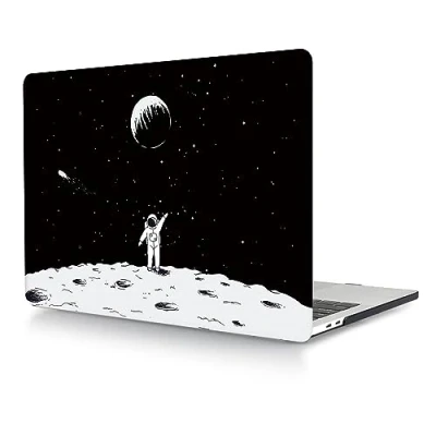 Immagine di Custodia per Nuovo Macbook Air 13 pollici 2020 2019 2018 Pubblicazione Modello A1932 A2179 A2337 M1 con display Retina e Touch ID, Copertina Rigida in Plastica Protettiva, Astronauta