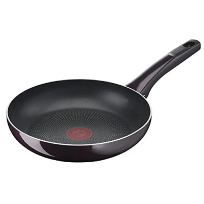 Immagine di TEFAL D52202 Resist Intense padella da 20 cm, antiaderente, protezione Flame Protect, resistente, con segnale termico, facile pulire, sicura, colore bordeaux