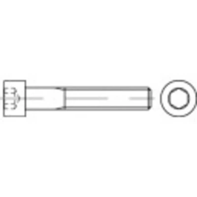 Immagine di TOOLCRAFT 116692 Viti cilindriche M4 30 mm Interno Esagonale DIN 912 Acciaio galvanizzato zinco 100 pz.