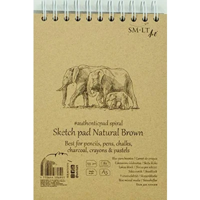Immagine di SM.LT 5EB 80TS/NTB Carta kraft, 135 g/m², 80 fogli, formato A5, marrone