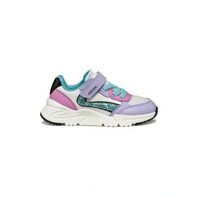 Immagine di Geox J Loftus Scarpe primi passi per bambini, Taglia: 24, Lilac turquoise Tessuto / sintetico