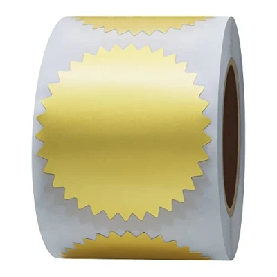 Immagine di Hylabelest Etichette adesive in rilievo per certificati, 5 cm, oro opaco (oro)