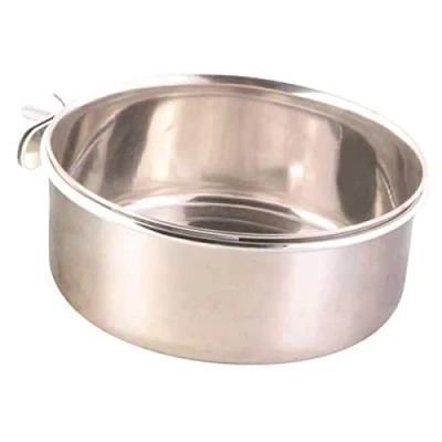 Immagine di Trixie Ciotola in acciaio inox per uccelli con fissaggio a vite, 300 ml
