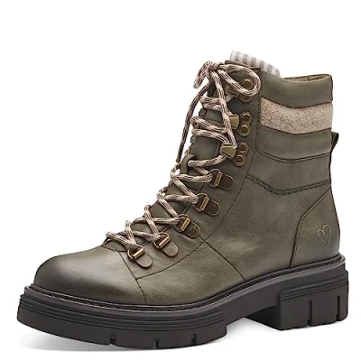 Immagine di Marco Tozzi Stivaletti con plateau, Donna, Taglia: 36, Khaki comb Tessuto / sintetico