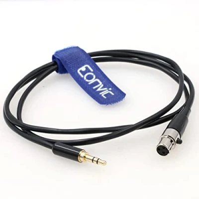 Immagine di Eonvic 3,5 mm 1/8&quot; TRS maschio a 3 pin Mini XLR femmina Pro risvolto microfono cavo audio