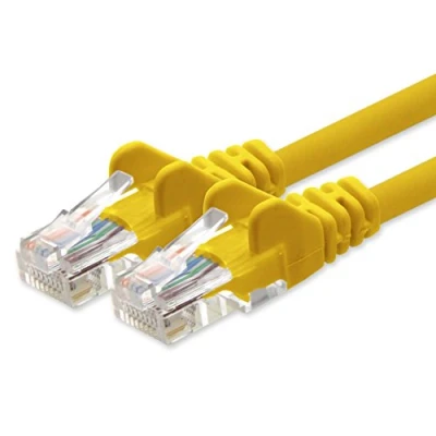 Immagine di 1aTTack Cavo Patch di rete CAT5e UTP con 2 spinotti RJ45 giallo 10 m