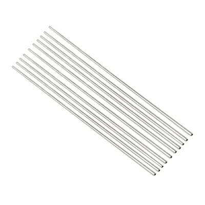 Immagine di 10 tubi dritti in acciaio inossidabile 304, diametro esterno 0,3 mm x 0,1 mm, lunghezza 250 tubo capillare inox
