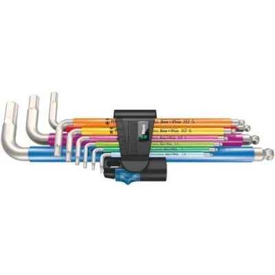 Immagine di Wera 3950/9 Hex Plus Multicolour HF Stainless 1 05022699001 brugola interna Kit di chiavi a