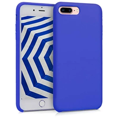 Immagine di kwmobile Cover per Apple iPhone 7 Plus/iPhone 8 Plus Custodia Back Case Smartphone in Silicone TPU Protezione Gommata blu baltico