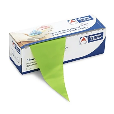 Immagine di Thermohauser Sacca Tasca PASTICCERE Antiscivolo sac A Poche USA E Getta Aderente Rotolo 100PZ SACCAPOCHE Grande 53 CM Colore Verde