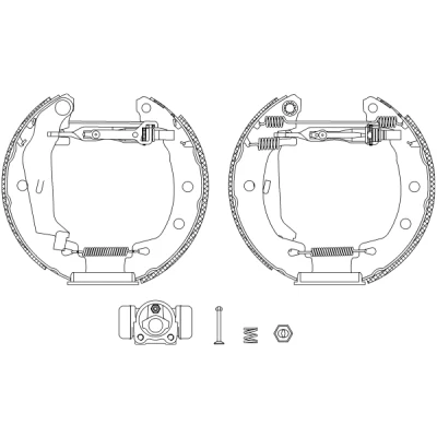 Immagine di TEXTAR Shoe Kit Pro 84049500 freno, Freno a tamburo con cilindretto regolatore/attuatore