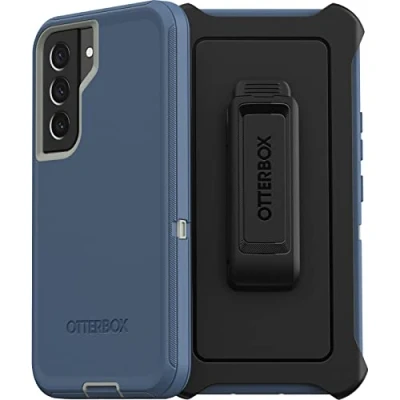 Immagine di OtterBox Custodia per Galaxy S22 Defender Series Fort Blue, Robusta e Durevole, con Protezione Le Porte, Include Fondina Clip cavalletto
