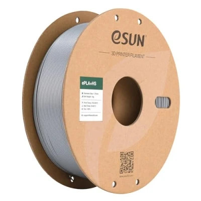Immagine di eSUN PLA+ Filamento 1,75 mm, PLA+HS per stampante 3D ad alta velocità Precisione dimensionale +/ 0,03 bobina da 1 kg (2,2 libbre) la stampa Speedy (1.75, Argento)