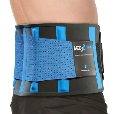 Immagine di MEDiBrace Fascia Lombare Supporto Schiena per Uomini e Donne Elastica Ortopedica, Cintura Lombare, Posteriore il dolore da Sciatica, Ernia del disco, Stenosi spinale