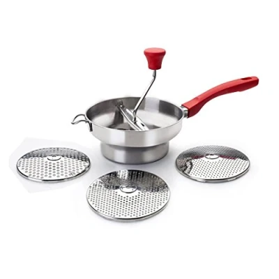 Immagine di IBILI PASAPURES Luxe 3 DISCOS 20 CM, Acciaio Inossidabile, Argento/Rosso