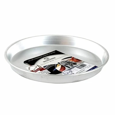 Immagine di Pentole Agnelli Linea Pasticceria e Pizza Tortiera Conica in Alluminio con Orlo (H 3 cm), Argento, 38 cm