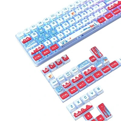 Immagine di MAMBASNAKE 120 Tasti PBT Pudding Keycaps Set,Profilo ASA,PBT Sublimazione del Colore,Layout ANSI US per Tastiera Meccanica TKL 61 68 87 98 104,Compatibile con Switch Cherry MX Gateron Otemu Kailh
