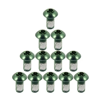 Immagine di Chooee Viti per Bicicleta, Set di 12 Pcs Colorati Disco Freno Vite in Lega Acciaio M5 x 10MM,Verde