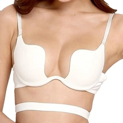 Immagine di ZUKULIFE Nature Donna Pizzo Push Up Regolazione Reggiseno Sets (Bianco 3C)