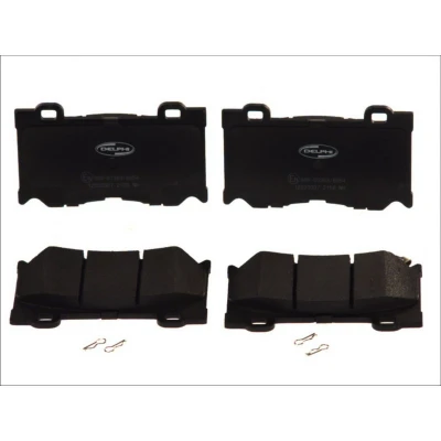 Immagine di DELPHI LP2156 Kit pastiglie freno con segnalatore acustico usura lamierino anticigolío senza accessori INFINITI: FX SUV, Q50 Sedan, QX70 SUV