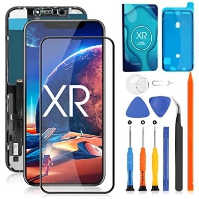 Immagine di Display per iPhone XR LCD Schermo, 6,1 Pollici 3D Touch Sostituzione Digitizer con Strumenti di Riparazione, Compatibile A1984,A2105, A2106, A2108
