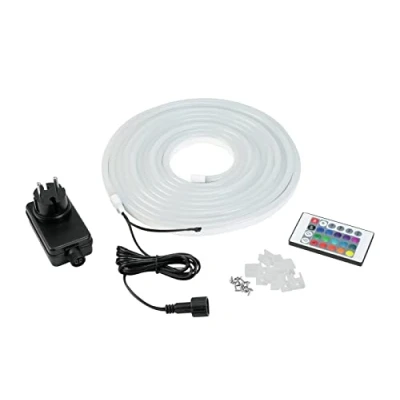 Immagine di Eurolite LED (monocolore) Neon Flex Catena luminosa ERP: G (A G) 5 m Bianco caldo, RGB
