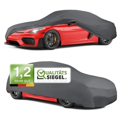 Immagine di WALSER Telone per auto interni Indoor Stretch Plus, morbido uso interno, garage completo lavabile, antipolvere Combi XL, antracite