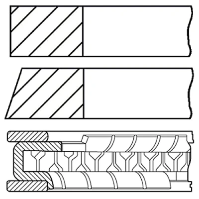 Immagine di GOETZE ENGINE 08 428300 00 Kit Fasce Elastiche 81 TOYOTA: Corolla VIII Station Wagon