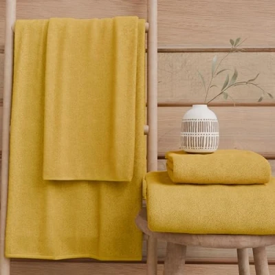 Immagine di PETTI Artigiani Italiani Asciugamani Bagno in 100% Spugna di Cotone, Set 1+1, 2 Pezzi 1 Asciugamano Viso e Mani, Giallo